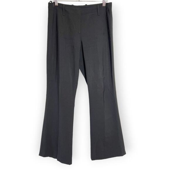 HUGO BOSS Tulia Virgin Wool Flare Leg Trousers SIZE 4 Black Dress Pants - Picture 1 of 13